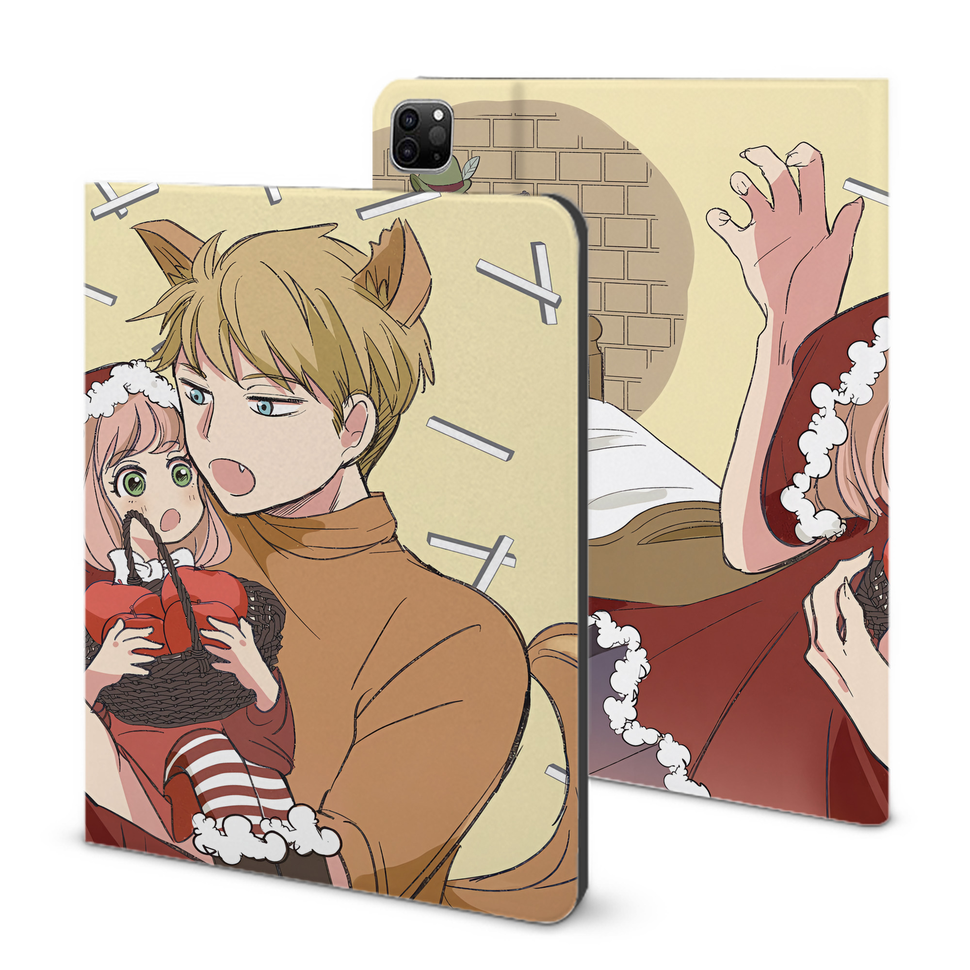 （画像用） SPY×FAMILY间谍家家酒 IPad ケース ブック型 PUレザー TPU 耐衝撃 軽量 薄型 ペン収納なし 全面保護 IPad 各モデル対応